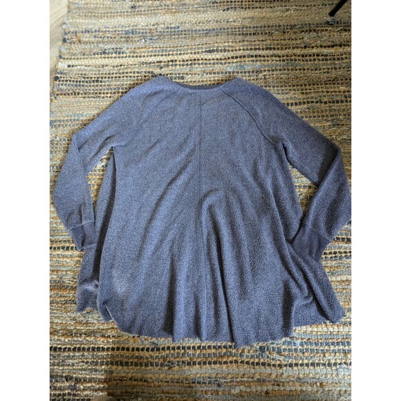 Aerie Purple Fleece Oversized Sweatshirt S Pockets Soft Norm Oversized Top - Picture 6 of 6